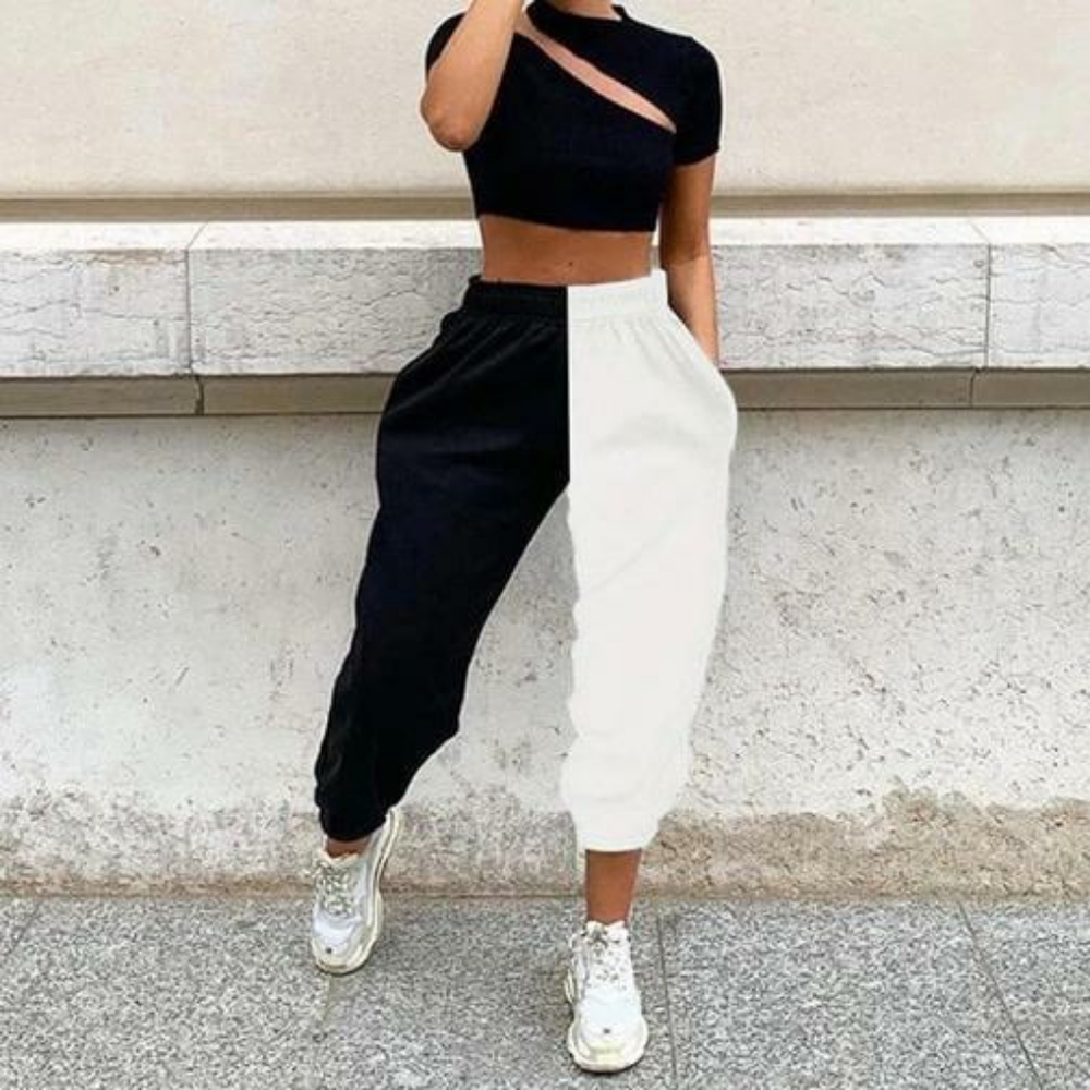 Black and white Sweatpants